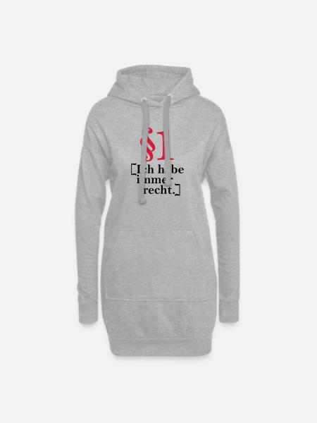§ 1 I'm always right. - Hoodie Dress - heather grey