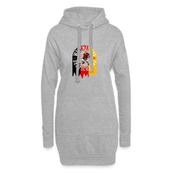 Weltmeister Deutschland - Hoodie-Kleid - Grau meliert - Vorne