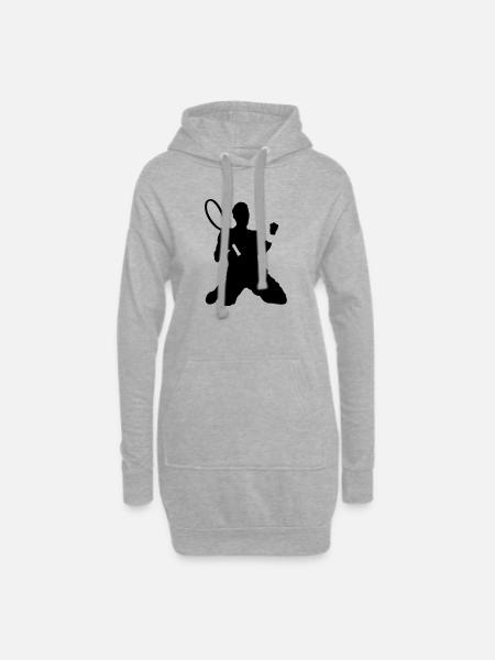 Tennis - Hoodie-Kleid - Grau meliert