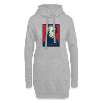Wolfgang Amadeus Mozart - Sweat-shirt à capuche long Femme - gris chiné - Devant