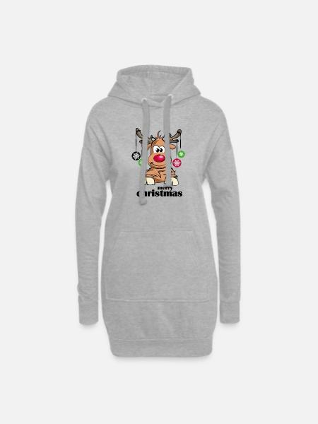 god jul symbol christmas t-shirtxmas - Hettekjole - gråmelert