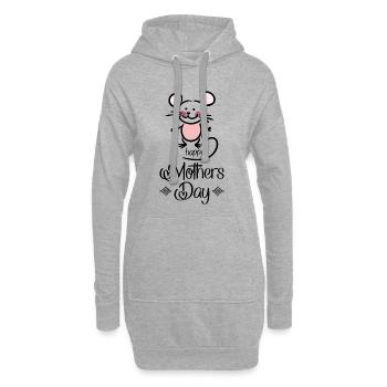 Muttertag - Hoodie-Kleid - Grau meliert - Vorne