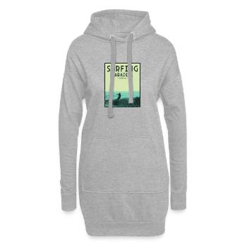 Paradis du surf à Honolulu - Sweat-shirt à capuche long Femme - gris chiné - Devant
