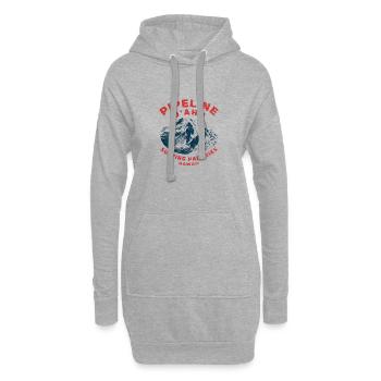 Paradis de surf Pipeline O’ahu - Sweat-shirt à capuche long Femme - gris chiné - Devant