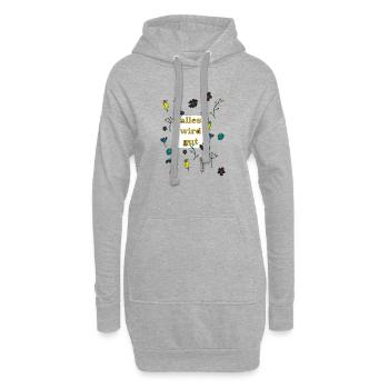 alles wird gut - Hoodie-Kleid - Grau meliert - Vorne