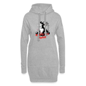 Kämpfer né pour être un combattant - Sweat-shirt à capuche long Femme - gris chiné - Devant