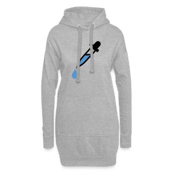 Pipette dropping glass Dosierung - Hoodie-Kleid - Grau meliert - Vorne
