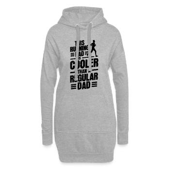 Läufer Vater - Hoodie-Kleid - Grau meliert - Vorne
