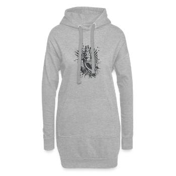Moto Jump Graffiti Splash - Hoodie-Kleid - Grau meliert - Vorne