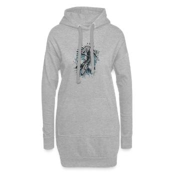 Dirt Trail Rider Splash - Hoodie-Kleid - Grau meliert - Vorne