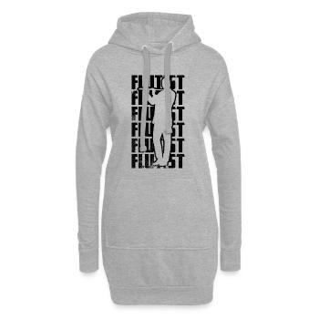 Flûtiste - Sweat-shirt à capuche long Femme - gris chiné - Devant