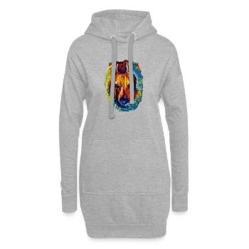 Lucy - Hoodie-Kleid - Grau meliert - Vorne