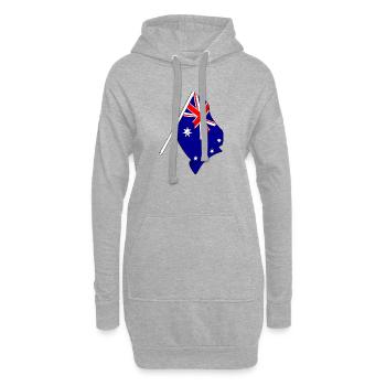 Flagge von Australien - Hoodie-Kleid - Grau meliert - Vorne