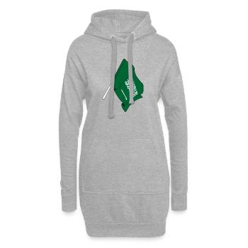 Flagge Saudi-Arabien - Hoodie-Kleid - Grau meliert - Vorne
