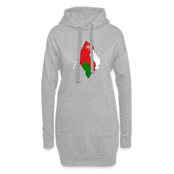 Flagge von Oman - Hoodie-Kleid - Grau meliert - Vorne