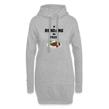 In rendang we trust - Sweat-shirt à capuche long Femme - gris chiné - Devant