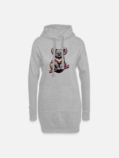 Koala - Hoodie-Kleid - Grau meliert