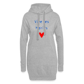 EVJF. MARIEE. TEAM. TEAM MARIEE. FUTURE MARIEE - Sweat-shirt à capuche long Femme - gris chiné - Devant