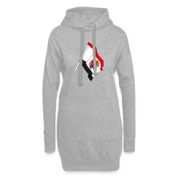 Flagge: Kujawien Pommern, Polen - Hoodie-Kleid - Grau meliert - Vorne