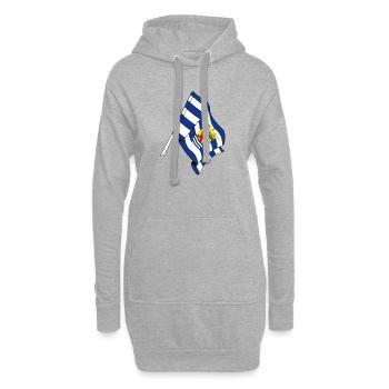 Flagge der Provinz Zeeland - Hoodie-Kleid - Grau meliert - Vorne