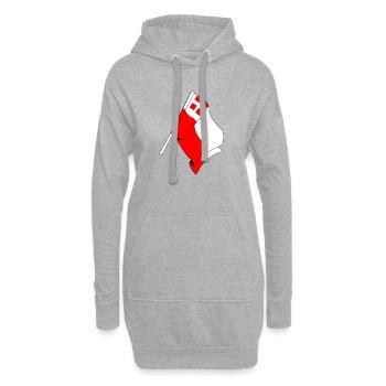Flagge der Provinz Utrecht - Hoodie-Kleid - Grau meliert - Vorne