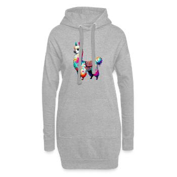 Alpaga - Sweat-shirt à capuche long Femme - gris chiné - Devant