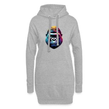 Gorila - Sudadera vestido con capucha - gris jaspeado - delante