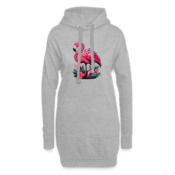 Flamingo - Hoodie-Kleid - Grau meliert - Vorne