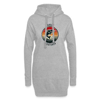 Design Perch Whisper - Sweat-shirt à capuche long Femme - gris chiné - Devant