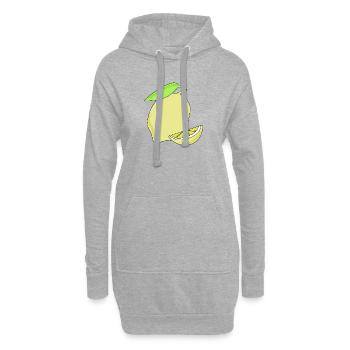 Zitrone, gelb - Hoodie-Kleid - Grau meliert - Vorne