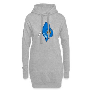 Drapeau de l’Oklahoma - Sweat-shirt à capuche long Femme - gris chiné - Devant