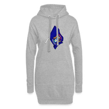 Flagge von Michigan - Hoodie-Kleid - Grau meliert - Vorne