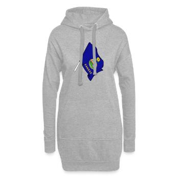 Flagge von Kansas - Hoodie-Kleid - Grau meliert - Vorne