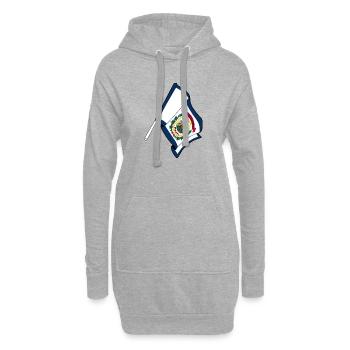 Flagge von West Virginia - Hoodie-Kleid - Grau meliert - Vorne