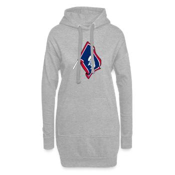 Flagge von Wyoming - Hoodie-Kleid - Grau meliert - Vorne