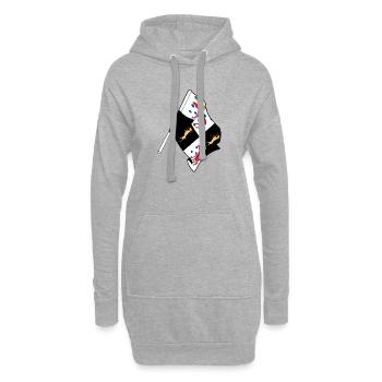 Gävleborg, Suède – Fiers du drapeau - Sweat-shirt à capuche long Femme - gris chiné - Devant