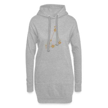Sternbild Steinbock Sternzeichen Sternzeichen - Hoodie-Kleid - Grau meliert - Vorne