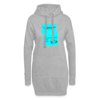 Citation Humoristique Matinales d'un râleur - Sweat-shirt à capuche long Femme - gris chiné - Devant