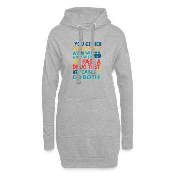 Humorvolle Drogentest-Challenge T-Shirt - Hoodie-Kleid - Grau meliert - Vorne