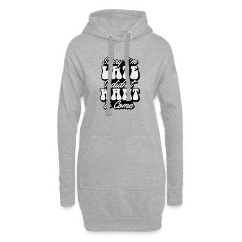 Conception de texte humoristique pour un style décontracté - Sweat-shirt à capuche long Femme - gris chiné - Devant