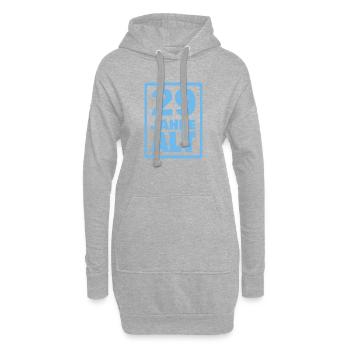 29 - Hoodie-Kleid - Grau meliert - Vorne