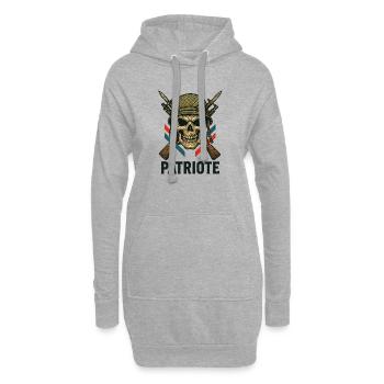 Frankreich - Patriot Militärhelm - Hoodie-Kleid - Grau meliert - Vorne