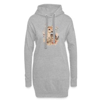 Reh - Hoodie-Kleid - Grau meliert - Vorne