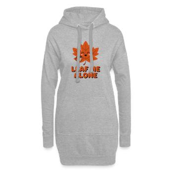 Leaf me Alone - T-Shirt drôle d’automne - Sweat-shirt à capuche long Femme - gris chiné - Devant