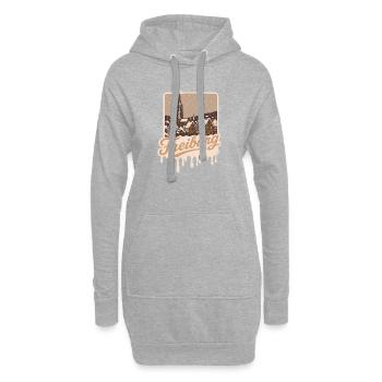Winter in Freiburg   - Hoodie-Kleid - Grau meliert - Vorne