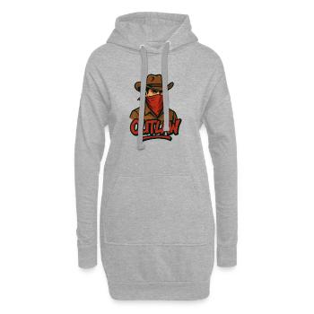 Bandana de cow-boy Wild Outlaw - Sweat-shirt à capuche long Femme - gris chiné - Devant