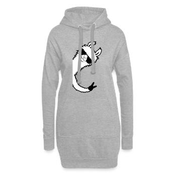 Lama Cool Lunettes de Soleil Pas Ma Main De Paix Problama - Sweat-shirt à capuche long Femme - gris chiné - Devant