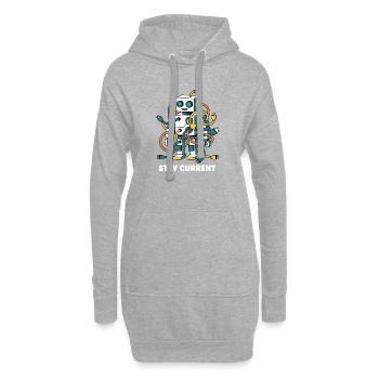 Stay Current Roboter Kabelkunst - Hoodie-Kleid - Grau meliert - Vorne