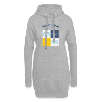 Go surfing and chill - Hoodie-Kleid - Grau meliert - Vorne