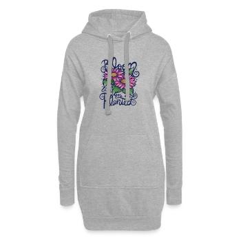 Fleurir là où tu es Plantez Tournesols - Sweat-shirt à capuche long Femme - gris chiné - Devant